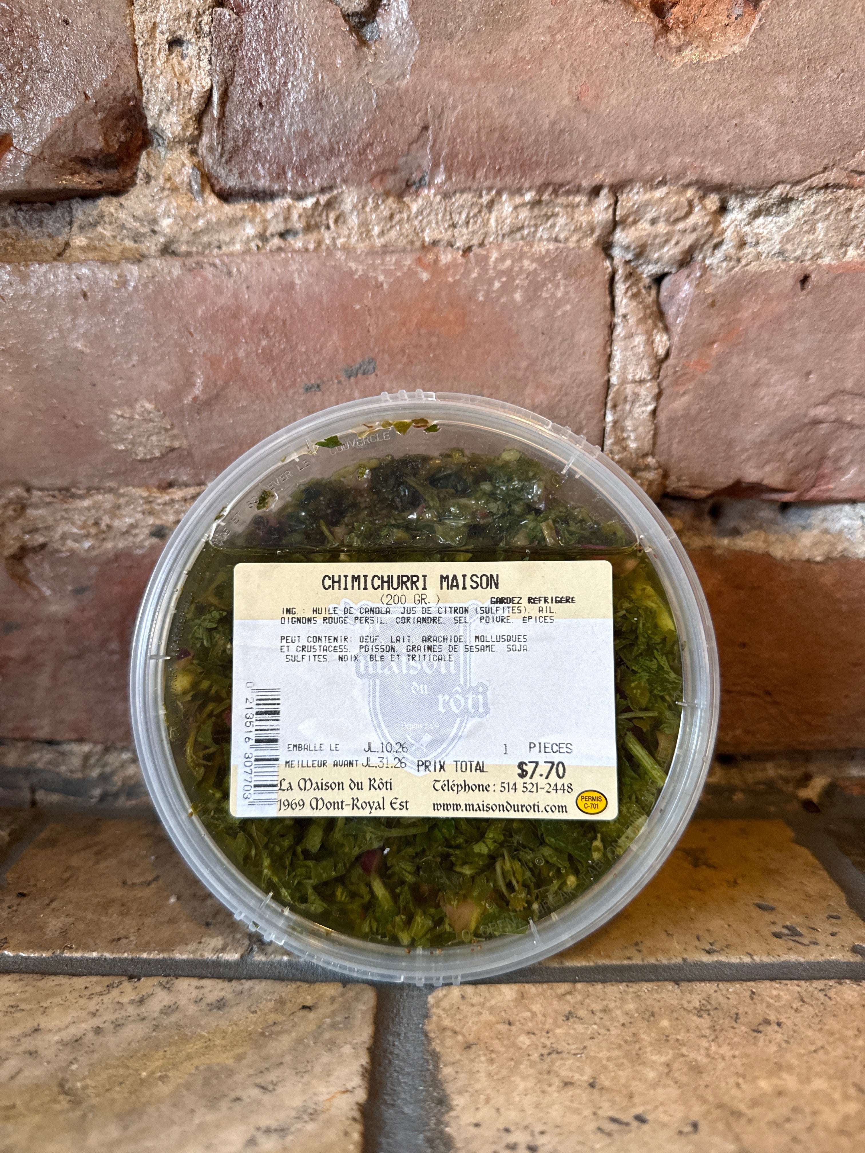 Chimichurri maison 200ml
