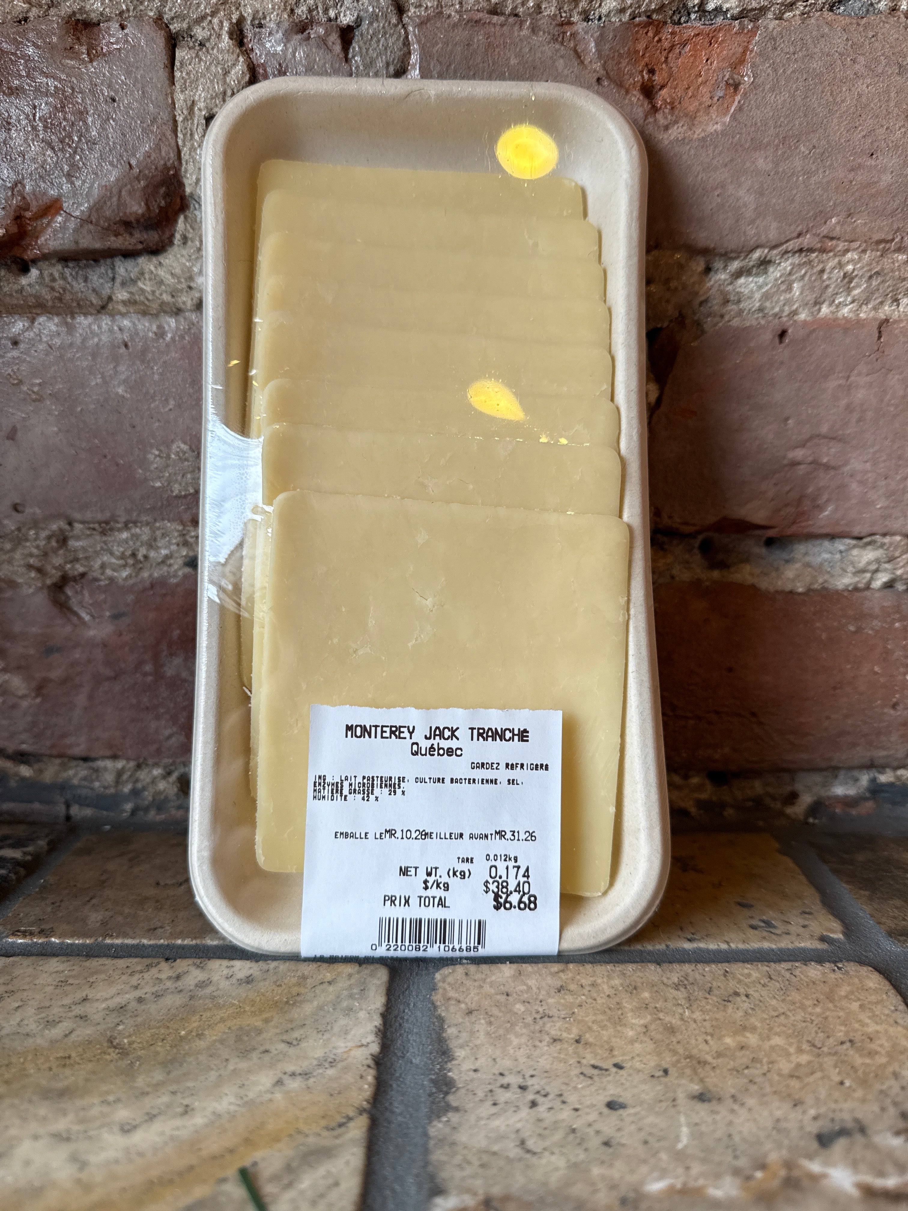 Sliced Monterey Jack Cheese - 175g