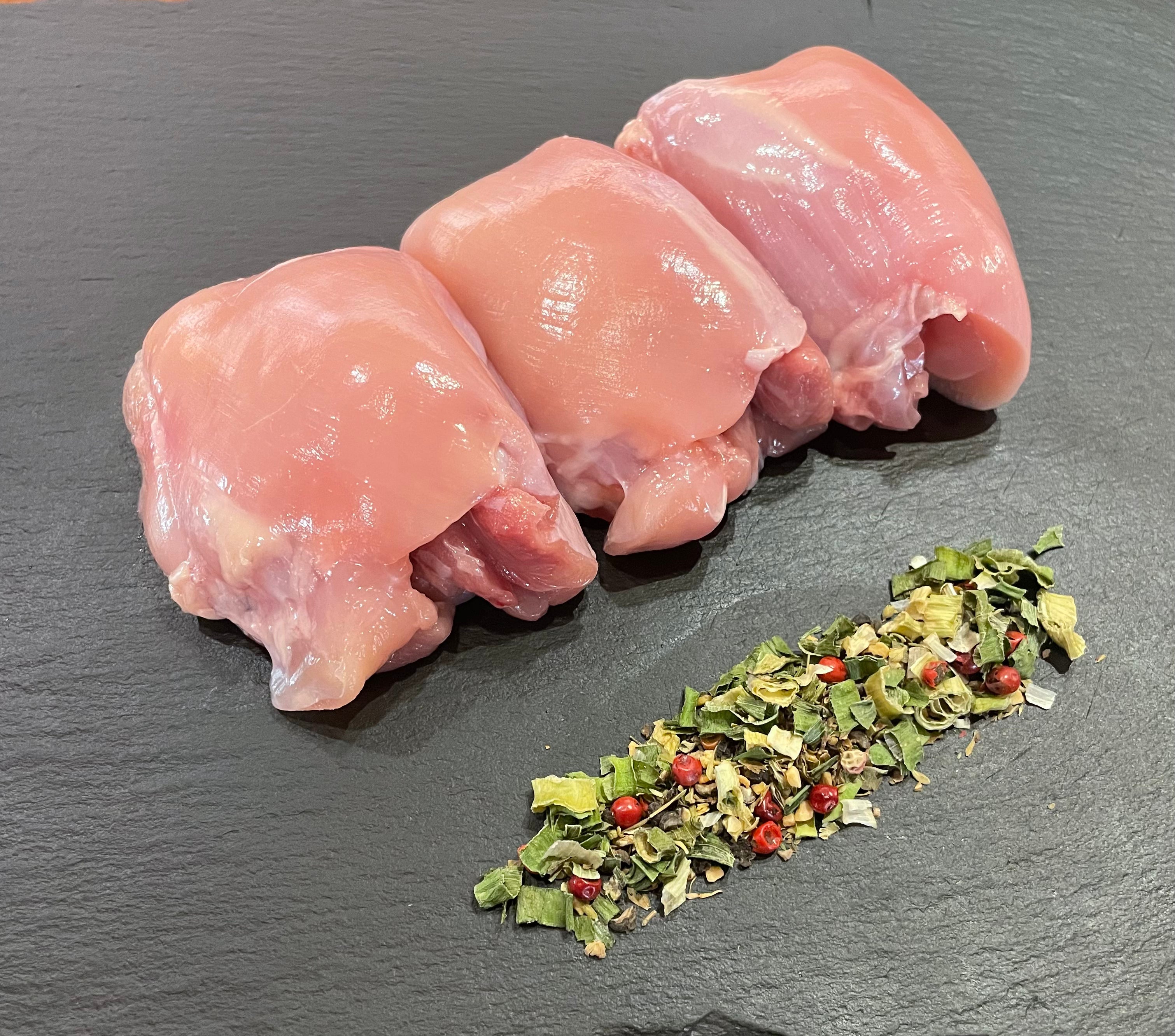 Haut de cuisse de poulet sans peau désossée -  220gr