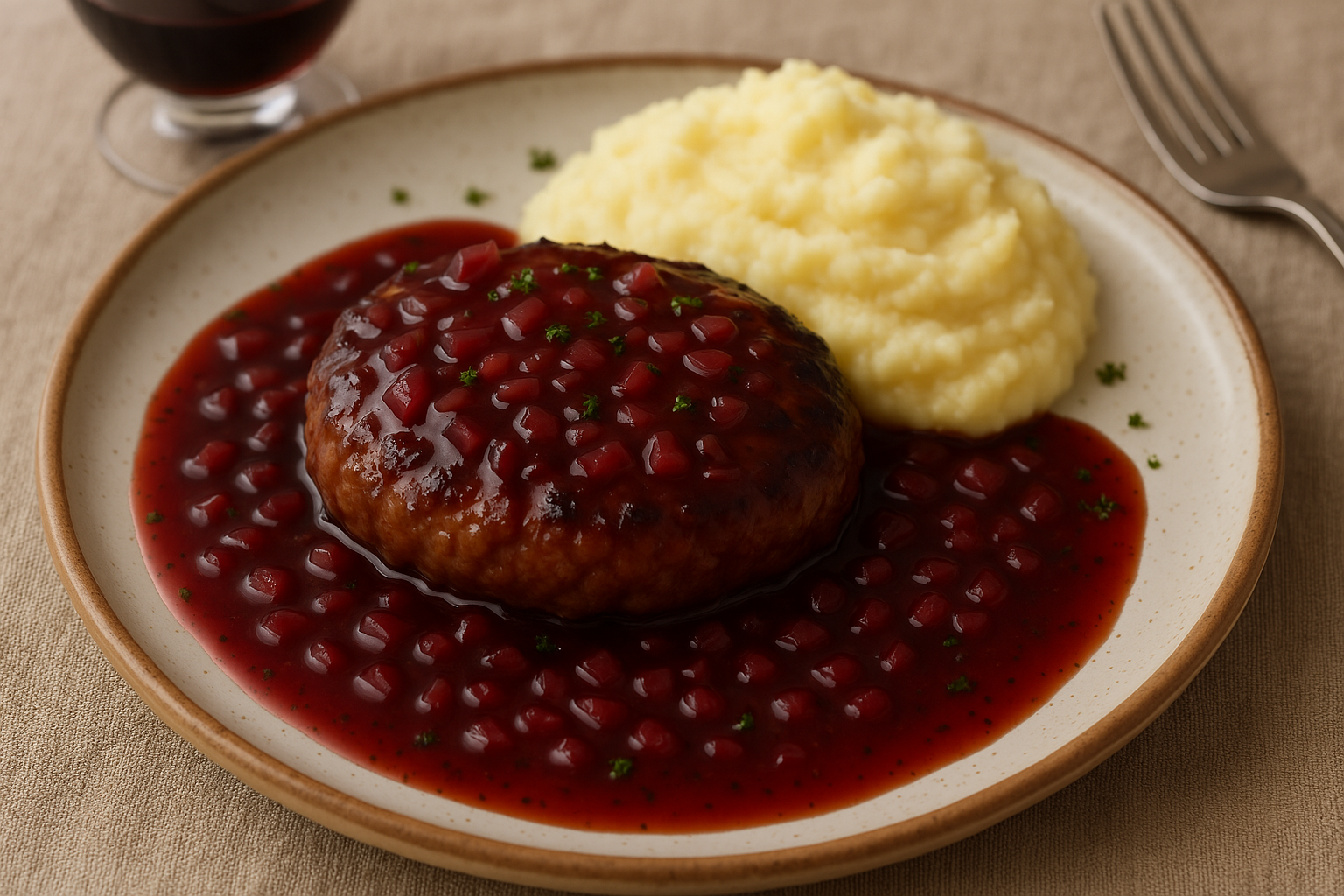 Hamburger steak - 1 serving