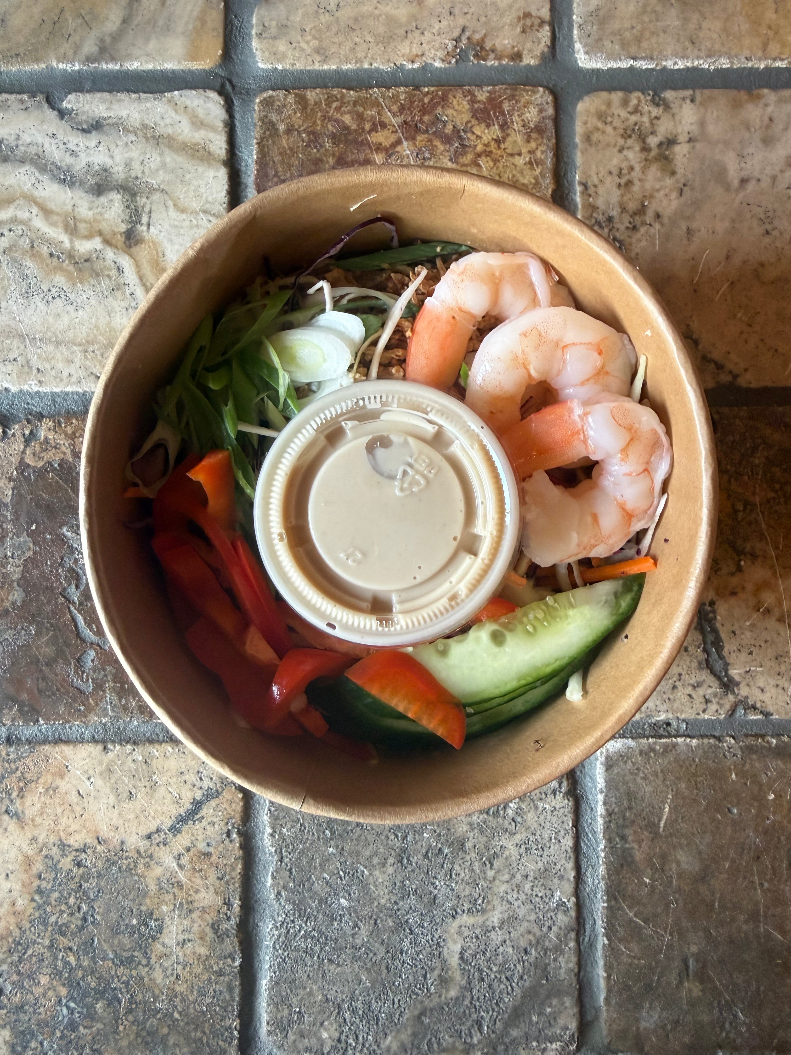 Salade asiatique aux crevettes pour 1 personne