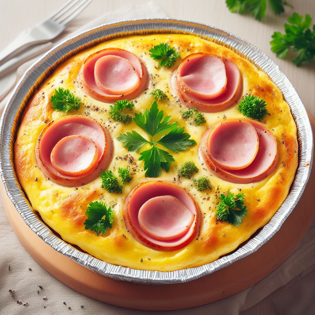 Crustless quiche lorraine - 8 inch