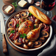 Coq au vin - 1 main course portion (2 starter portions)