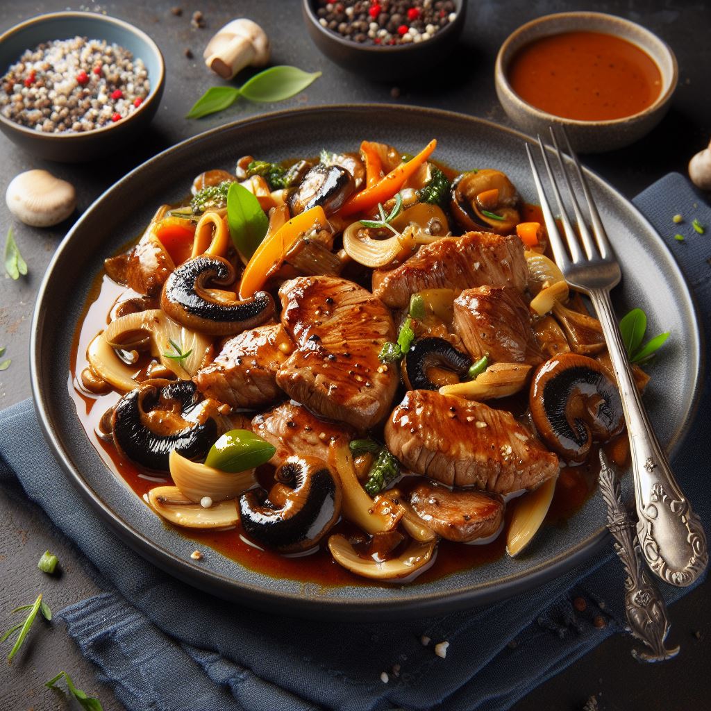 Portabella and Madeira Veal Sauté - 1 serving