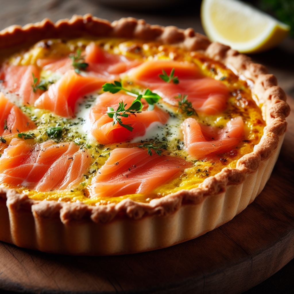 Smoked Salmon Quiche - 8 inches