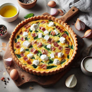 Goat cheese and bacon quiche - 5 or 8 inches