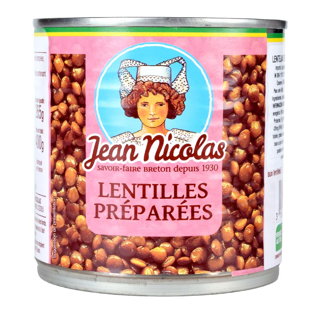 Lentilles préparées Jean Nicolas