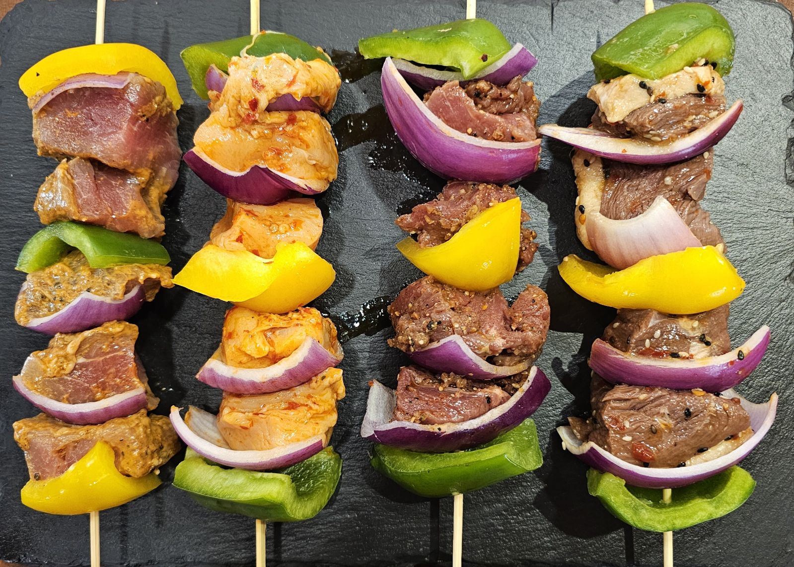 Our homemade skewers