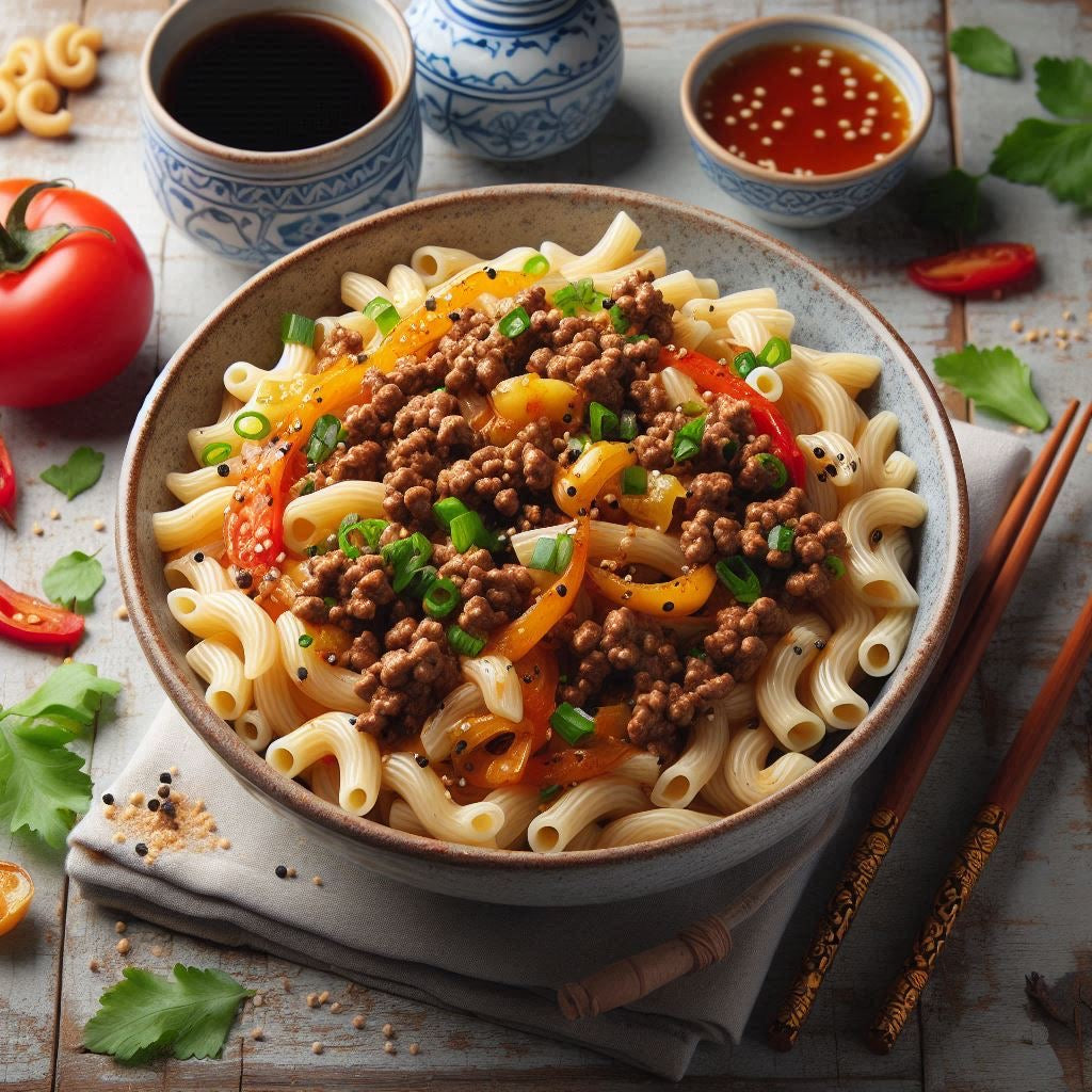 Chinese duck macaroni - 1 serving