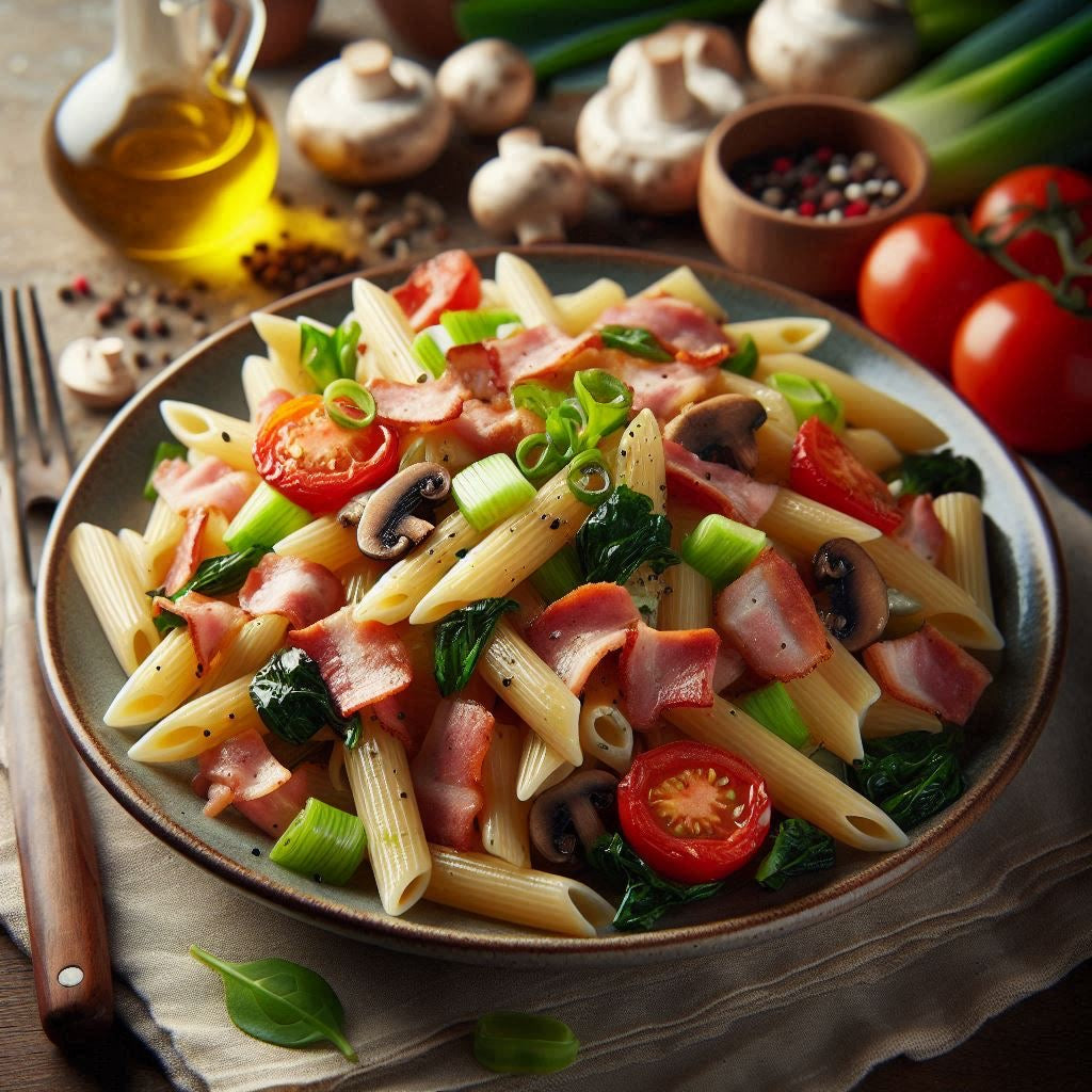 Penne a la pancetta - 1 portion