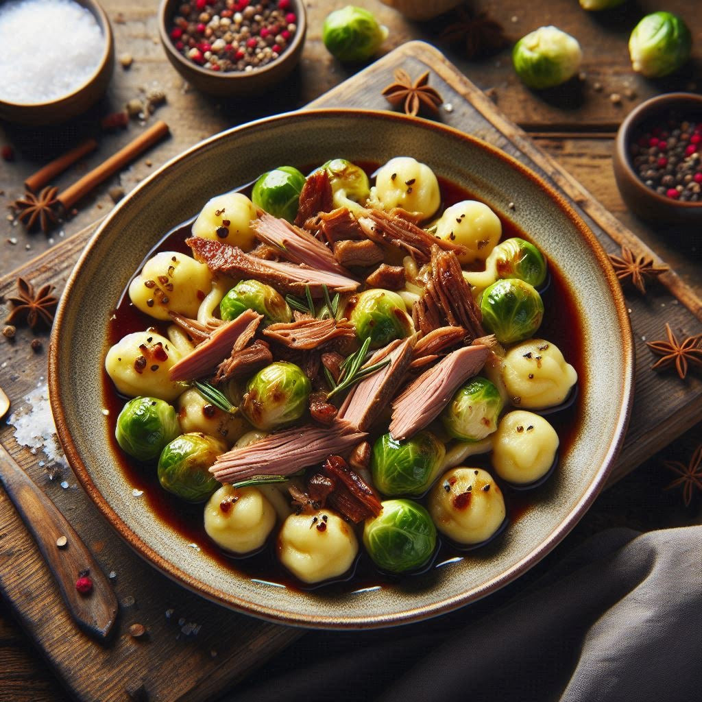 Pulled duck confit gnocchi - 1 serving