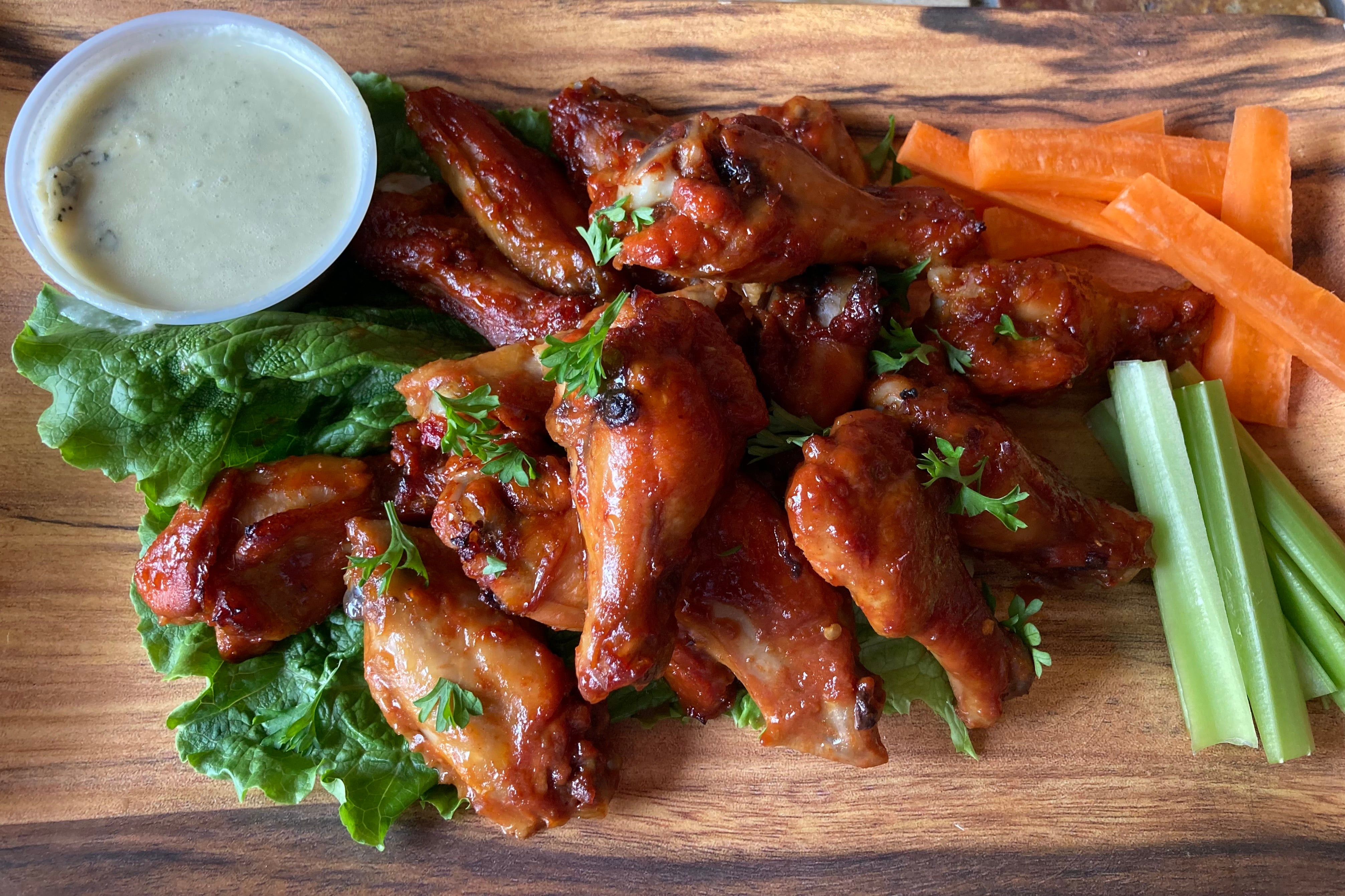 Marinated chicken wings - about 450g