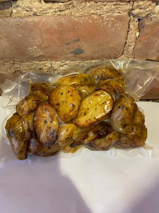 Patates cuites au gras de canard - type grecques - 500g (2 portions)